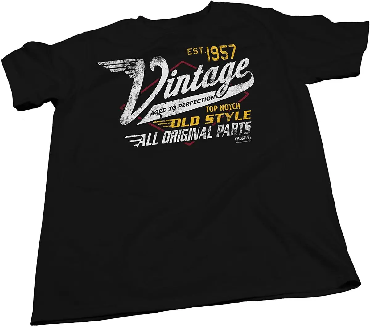 

Fashion Cool Men T shirt 64th Birthday Gift Shirt - Vintage 1957 Aged to Perfection - Vintage Racing Women Funny print tshirt