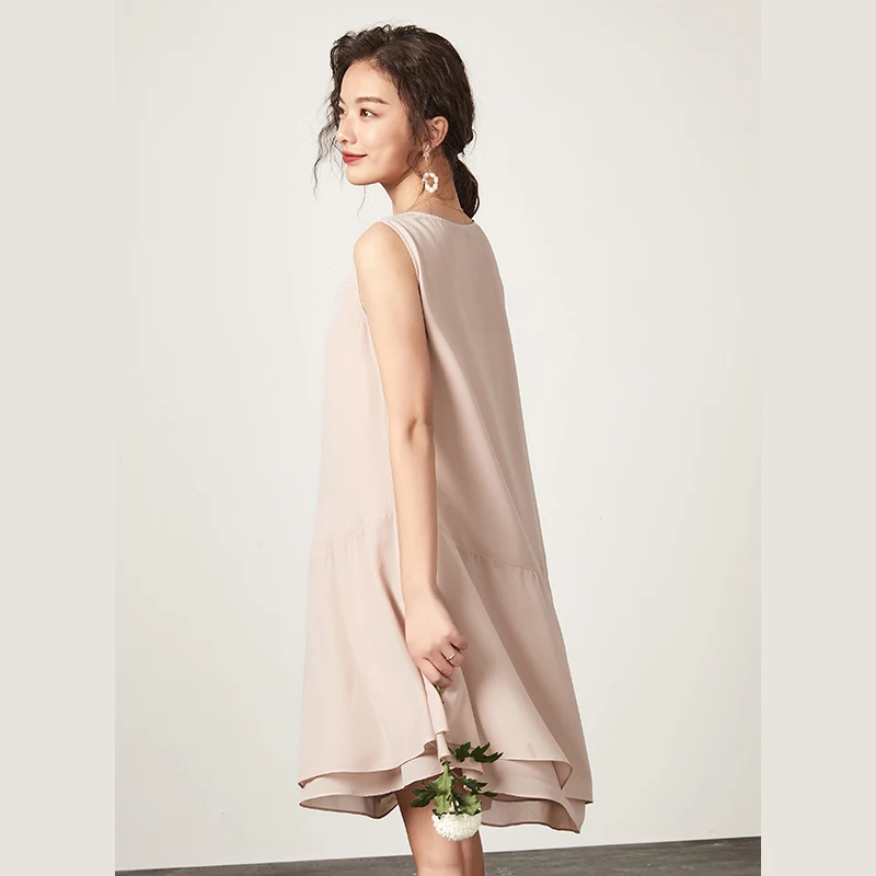 Летние платья без рукавов для беременных свободное платье большого размера