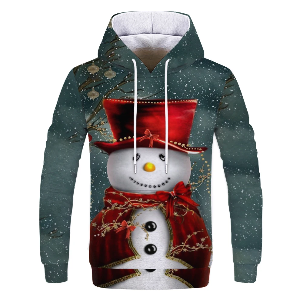 

Christmas Snowman Hoodie Men's 3D Printing Hoodie Boy Gift Fashion Clothes Christmas Essentials