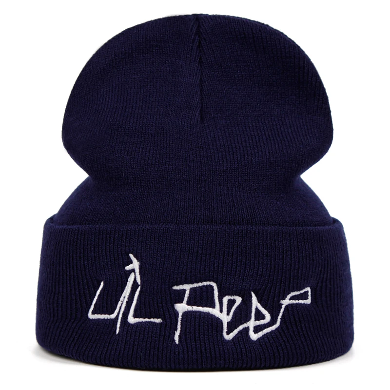Lil Peep Beanie с вышивкой Repper Love lil. peep Мужская и женская вязаная шапка вязанные шапочки Skullies теплая зимняя унисекс Лыжная хип-хоп шапка