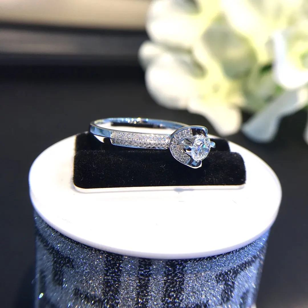 Кольцо из чистого золота 18 К с натуральным бриллиантом 2020 | Украшения и