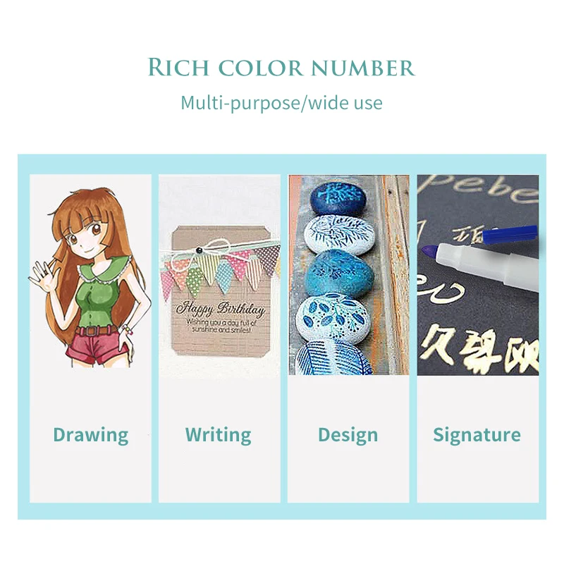 

21/25 Color Acrylic Paint Marker Pens Painted shoes diy photo album pen Anime For Fabric Canvas ,Art Rock Painting, Card Making