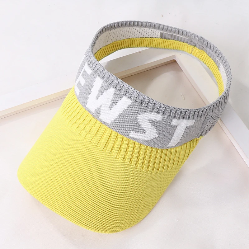 

Summer Knitted Sports Visors Hat Fashion Women Men Sun Protection Visor Hats Adjustable Snapback Caps Unisex Hat