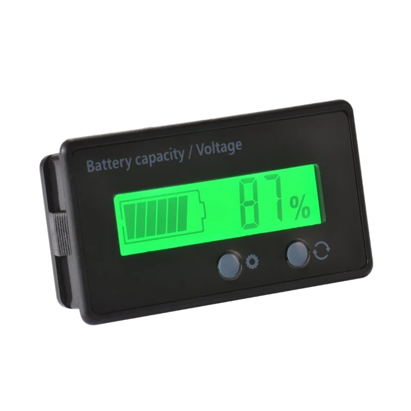

Lcd Battery Capacity Monitor Gauge Meter,Waterproof 12V/24V/36V/48V Lead Acid Battery Status Indicator,Lithium Battery Capacity