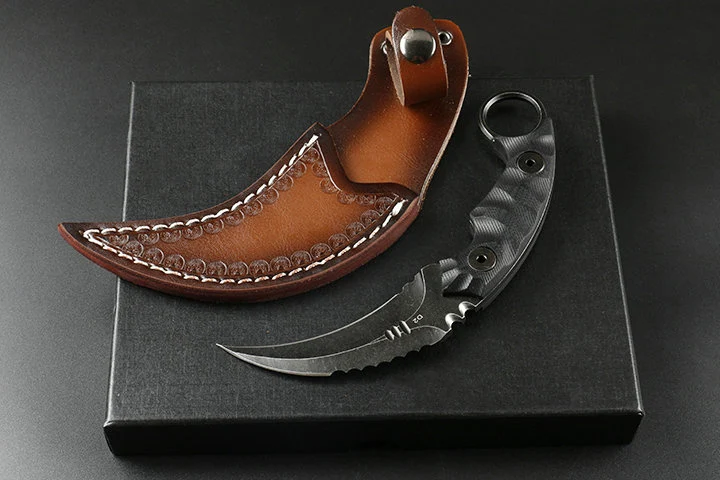 

The Sharpest D2 Steel Knife Tactical Survival Knives Fixed Blade Knife Leather Sheaths Outdoors Camping EDC Rescue Tools