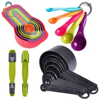 Мерные ложки, цветные Пластиковые мерные ложки, полезные сахарные фигурки для выпечки, кухонные измерительные инструменты для выпечки