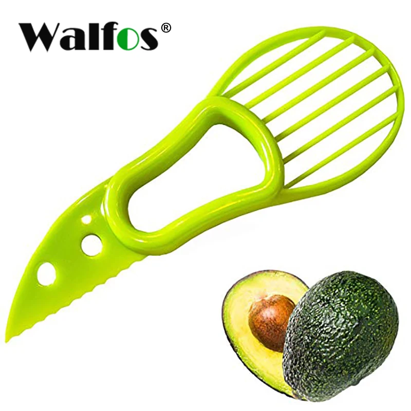 

WALFOS Kitchen Vegetable Tools 3-in-1 Avocado Slicer Shea Corer Butter Peeler Fruit Cutter Pulp Separator Plastic Knife