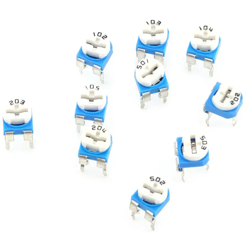 100pcs High Quality 500ohm-1M Ohm Variable Resistor Potentiometer Rheostat Trimpot Trimmer SG | Электроника
