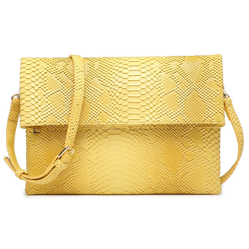 

Python Folding Envelope Bag Clutch Purse Female Fashion Trend Ostrich Pattern Hand Wild Party Handbag