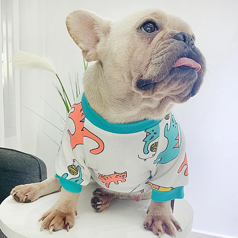 Pet комплекты одежды для собак Одежда для родителей и ребенка хлопковая собачка одежда французский одежда для бульдога для толстовка с капюшоном для собак Одежда для домашних животных