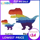 Настольная игра с пузырьками большого размера, красочный динозавр, игрушка-антистресс, снятие стресса, антистресс, сенсорная игрушка для детей и взрослых