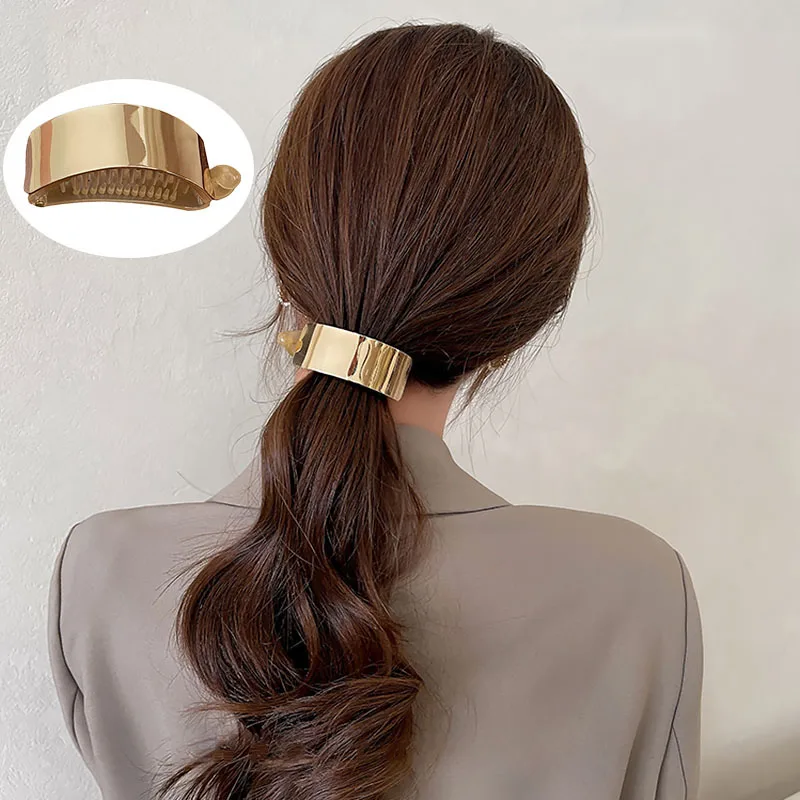 

MENGJIQIAO Simple Fashion Metal Hair Clips For Women Hairpin Hair Barrettes Ponytail Holder Girls Female Hair Accessories