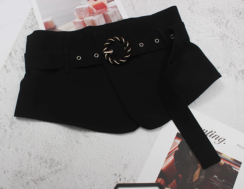 

Niche Designer's Style Cross Belt Buckle Bandage Wide Brim Waist Cover Women's Fashionable Strap Decoration