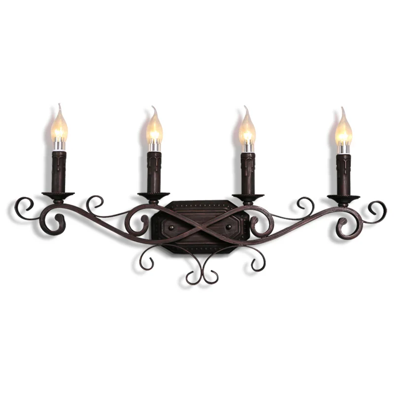 Lamparas светодиодный подсвечник ретро настенный светильник для спальни Железный