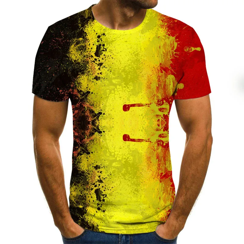 

Summer 2021 New Flag 3D Printed T-Shirt for Men Clown Face Casualized Male T-Shirt Short Sleeve Funny T-Shirt Top T-Shirt