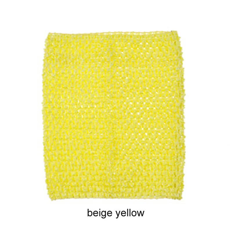 beige yellow 20x23 см, топы без пятки, детское платье-пачка с обмоткой на груди, товары для рукоделия, 9 дюймов, эластичное вязаное крючком, вязанное крючком сырье, аксессуары - Цвет: beige yellow