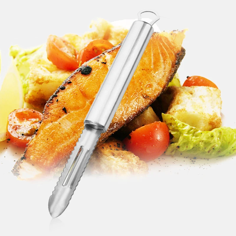 Scraping Scale Kill Fish With Knife Machine кухонные аксессуары многофункциональные гаджеты