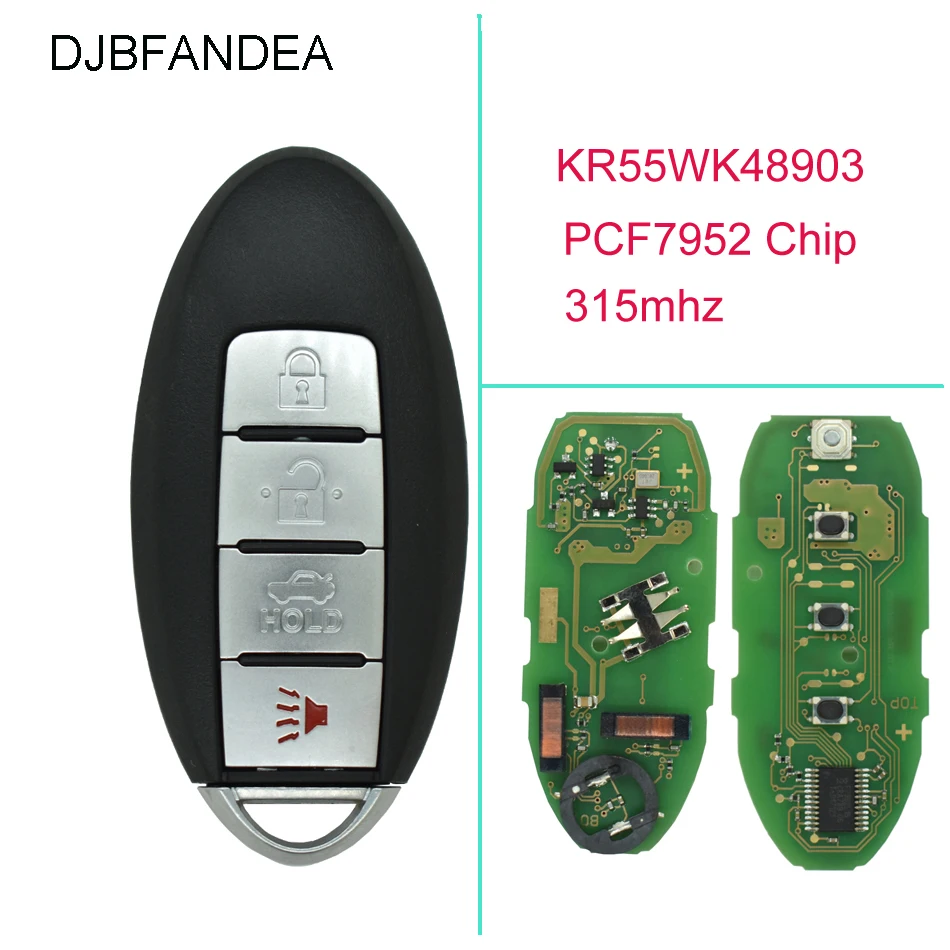 Транспондер PCF7952 4BTN 315 МГц для Nissan Altima Maxima Murano чип Key Auto KR55WK48903|Ключ от авто| |