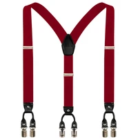 high quality y shape elastic clip on unisex suspenders 6 clip pants braces adjustable elasticated women men suspender straps