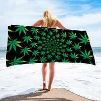 green color jamaica leaves print summer beach towels mutifuction quick dry travel hotel bath shower toallas serviette plage