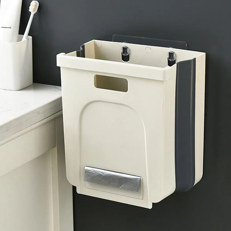 Кухонное складное мусорное ведро подвесная дверь шкафа мусорная корзина