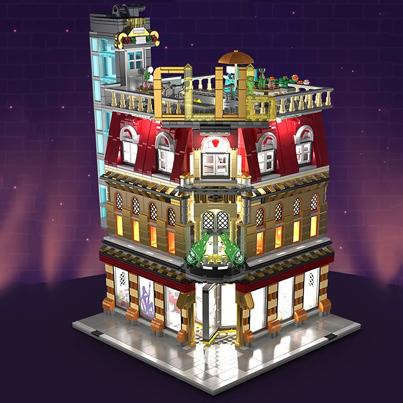 5 в 1 ночной клуб Creator City светодиодный набор блоков для уличного строительства