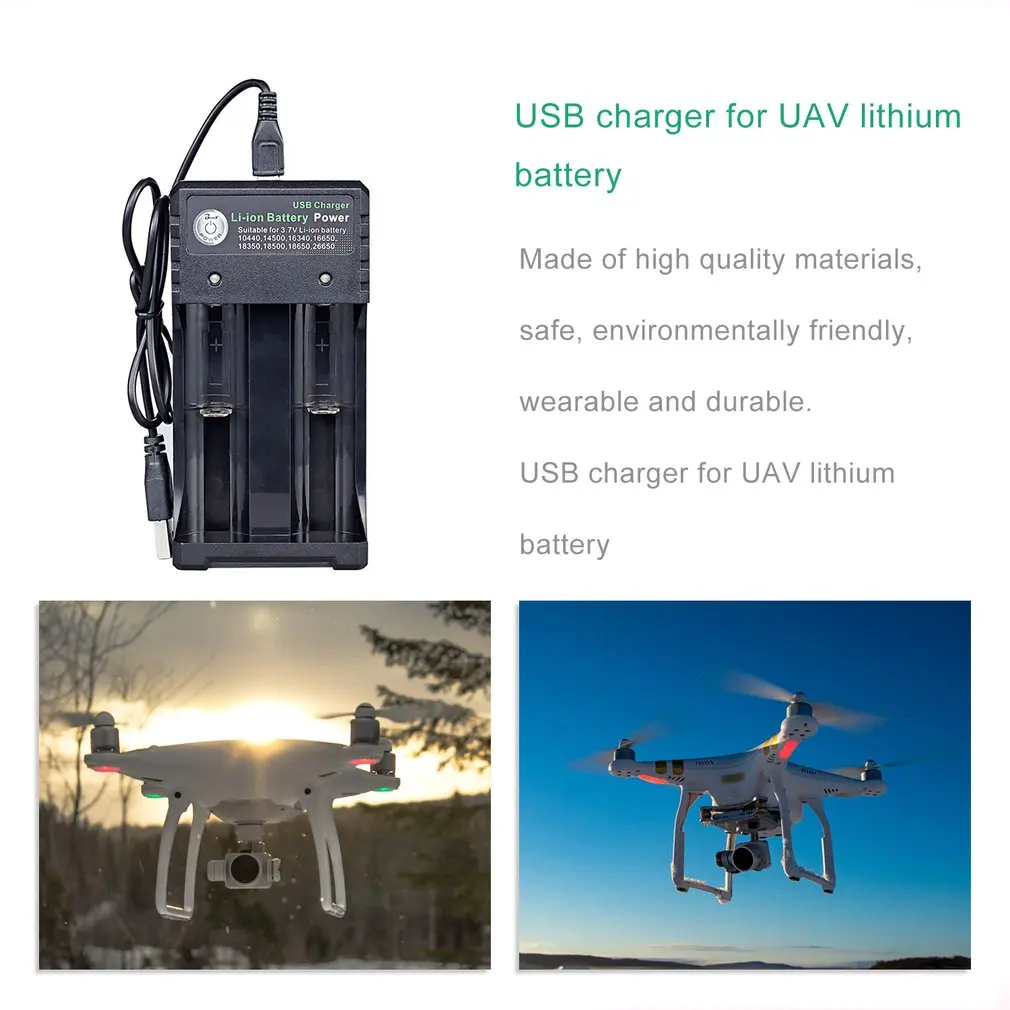 USB 18650 Батарея Зарядное устройство черные 4 слота AC 110V 220V двойной для QI