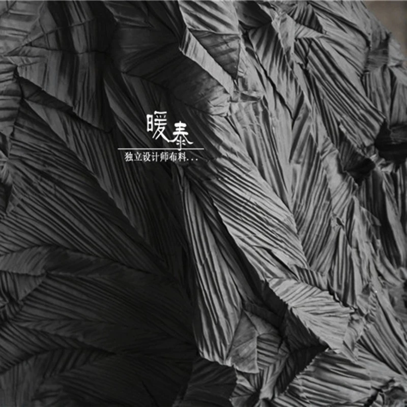 Плиссированная ретро ткань с жалюзи серые складки миаке сделай сам лоскутный фон