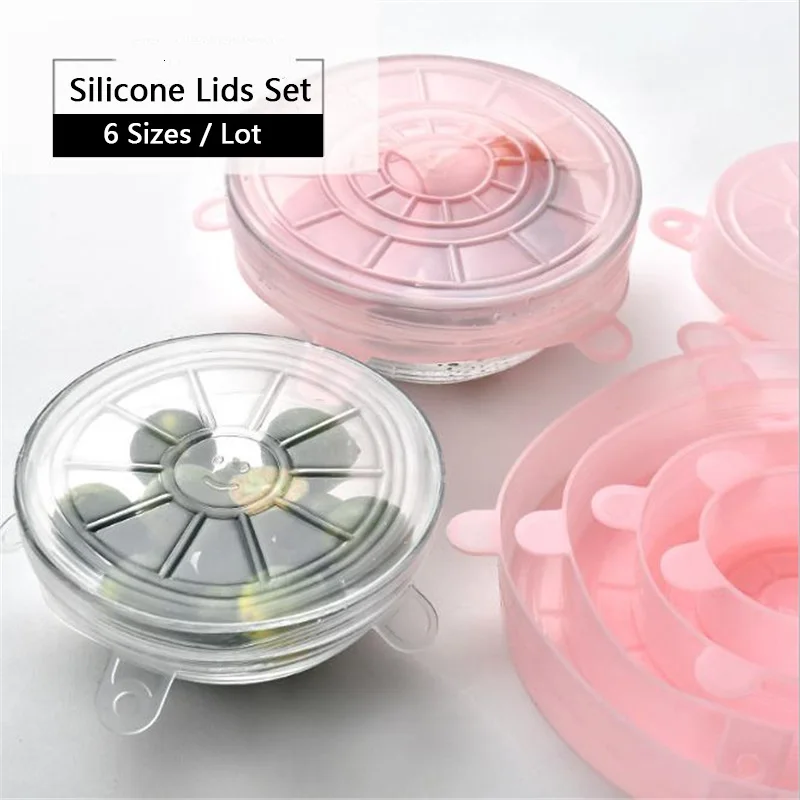 6 шт./лот универсальная силиконовая всасывающая крышка-Крышка для