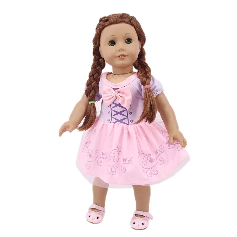 Одежда для кукол Froezn Dsineey мультяшное платье принцессы Эльзы 18-дюймовой