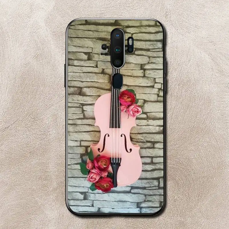 FHNBLJ для нот музыкальная скрипка Гитары чехол телефона Vivo Y91C Y11 17 19 67 81 Oppo A9 2020 Realme c3