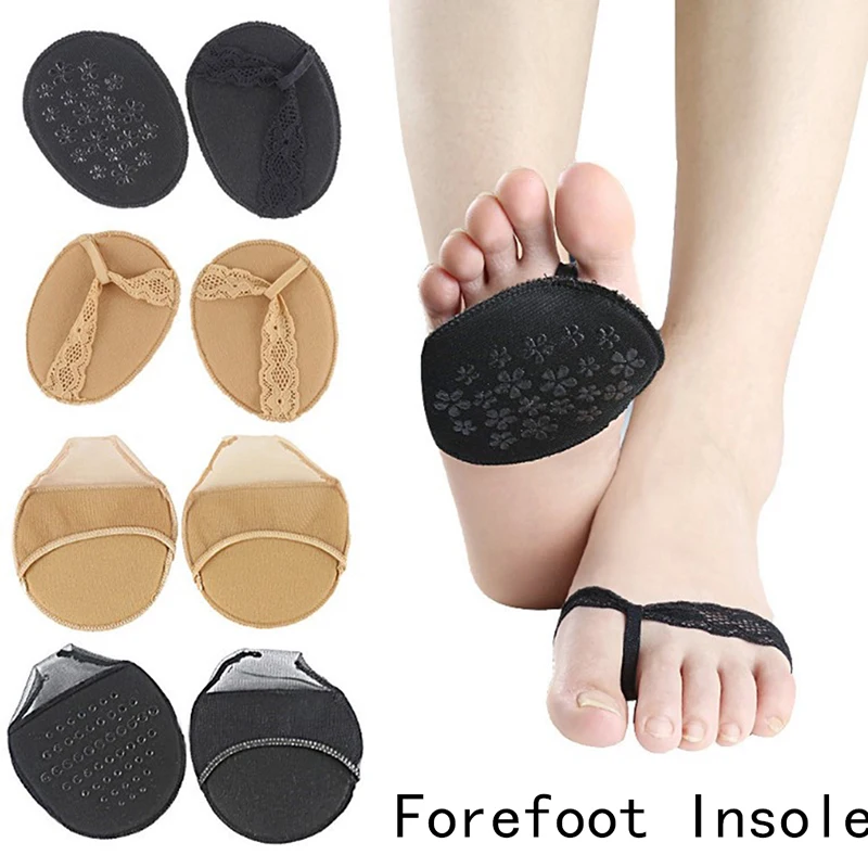 12 стилей Новая мода кружева обратно ню женщин Forefoot стельки высокие каблуки
