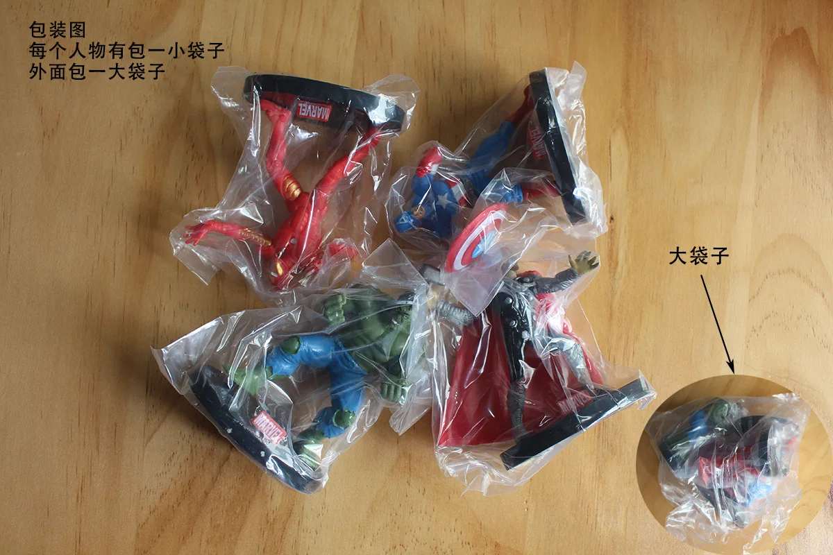 4 предмета в комплекте с изображением героев фильма Марвел фигура Мстителей