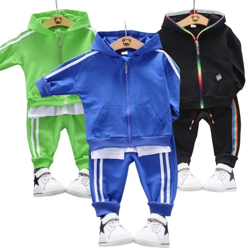 Children Clothing 2021 Spring Autumn Toddler Boys Clothes Hoodies Jacket +Pants Outfits Kids Sport Suits For Set | Детская одежда и