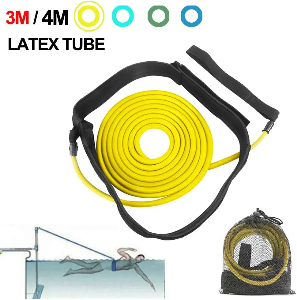 Плавание тренировочные пояса поводок плавание неподвижная система страховки статичный растяжительные шнуры растягивающиеся ленты профессиональное на.