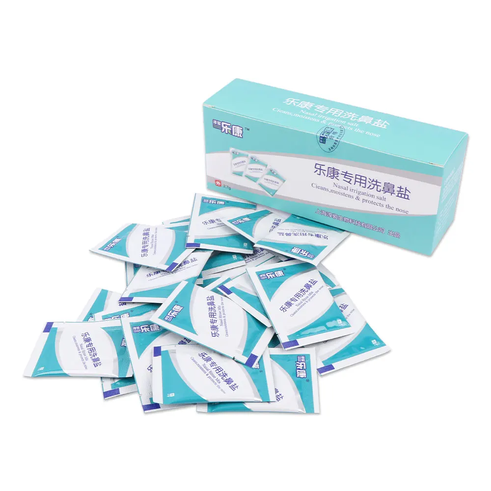 

60 Bags Nasal Wash Salt 2.7g/bag for 300ML Rinse Bottle Neti Pot Nose Washer System Sinus & Allergies Relief Nasal Irrigator