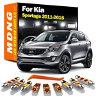 MDNG 9 шт. белые лампы для Kia Sportage 2011 2012 2013 2014 2015 2016 светодиодсветодиодный внутренние карты для чтения багажника купольный номерной знак комплект светильник