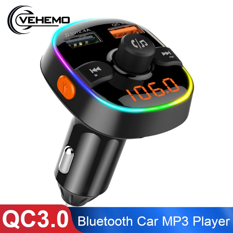 Bluetooth 5 0 FM передатчики Автомобильный MP3-плеер передатчик Быстрая зарядка QC3.0