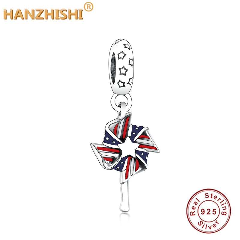 2020 новый летний 925 стерлингового серебра эмаль ветряные мельницы на крючках