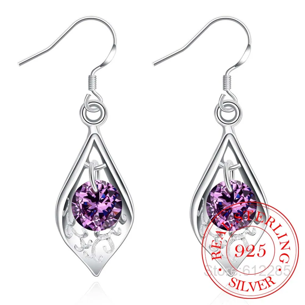 Серьги из серебра 925 пробы свадебные украшения аксессуары корейские длинные