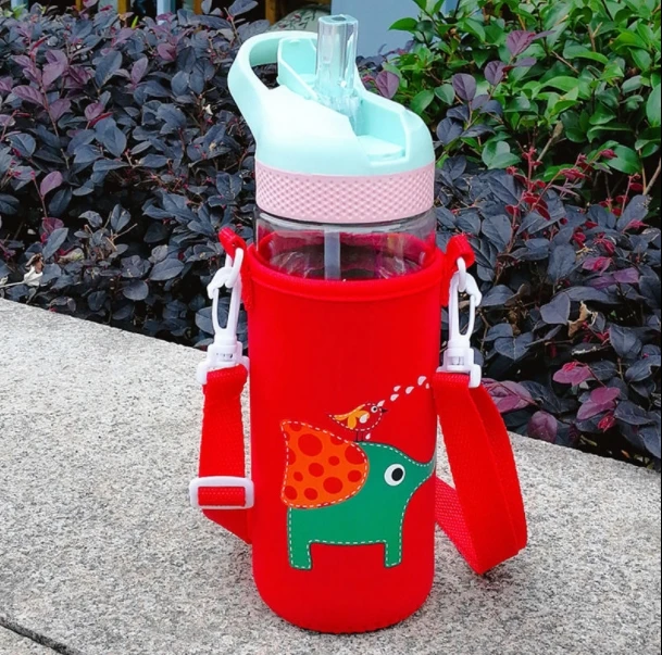 

JY Children's water Straw cup kindergarten sippy cup anti-fall students baby direct drink Cup with cup cover 650ml