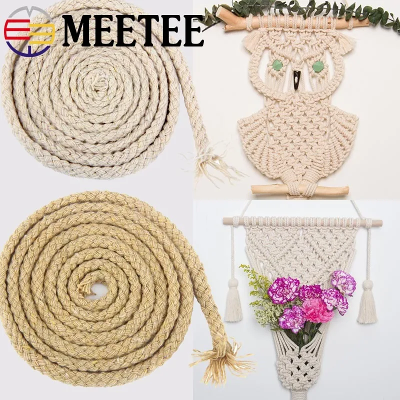 20 метров 5 мм Новый плетеный хлопковый шнур высокая прочность витая веревка DIY