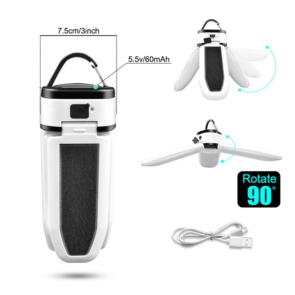 

Camping Lantern Portable Light 60 Leds Light Rechargeable Flashlight Lamp Emergency Camping Light Bulb Powerful Solar Or Usb