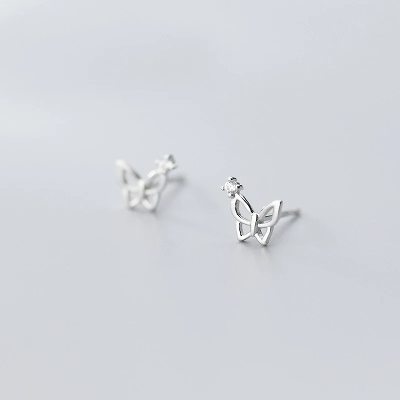 Женские серьги-гвоздики в виде летающей бабочки MloveAcc блестящие элегантные