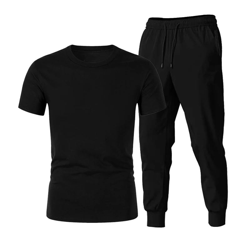 

2021 Men's Brand Track Suit Men's Sportswear Sports Suit M-3xl Casual Sportswear Summer Clothes Sportswear Two-piece T-shirt