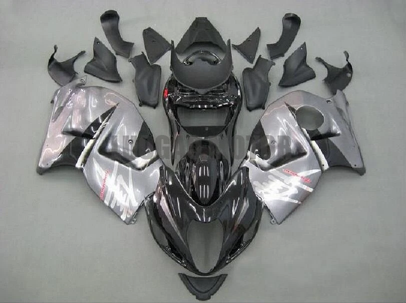 

Custom Injection Fairing Silver Black Suzuki GSXR1300 Bodywork 1999 2000 2001 2002 2003 2004 2005 2006 2007 1997 1998 Fairings
