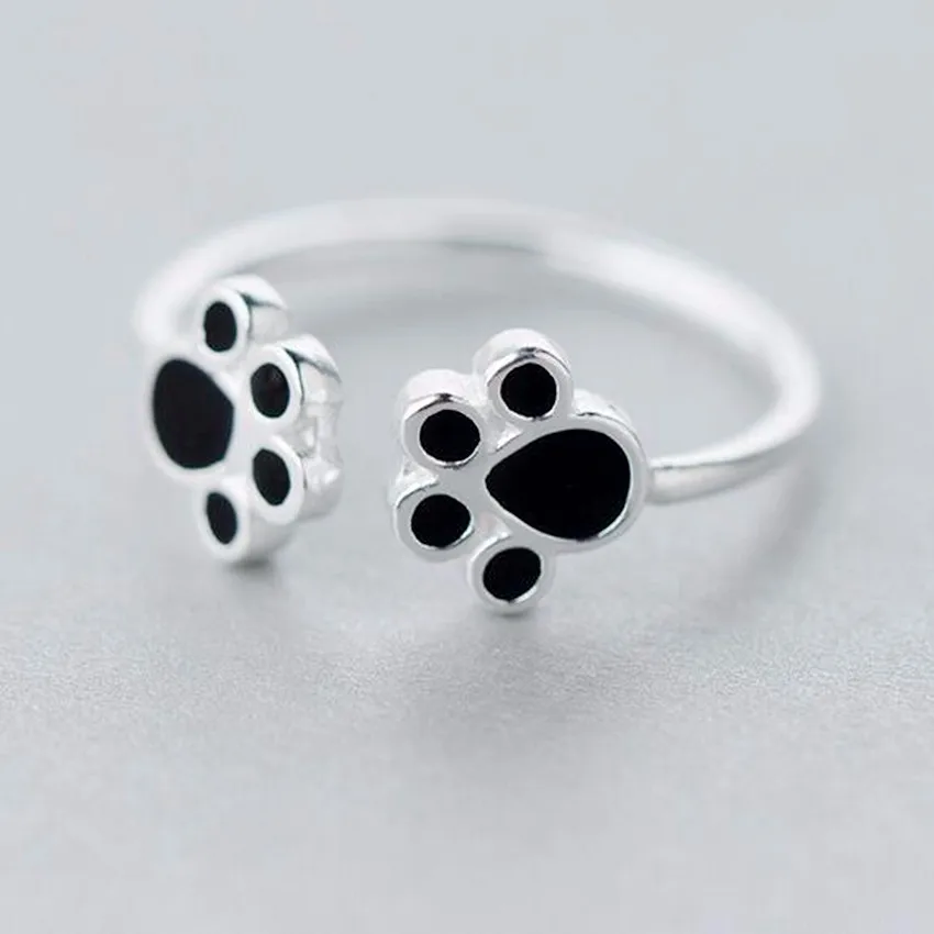 Кольцо Kinitial с принтом лапы питомца кошачьи уши медведя коготь открытые кольца