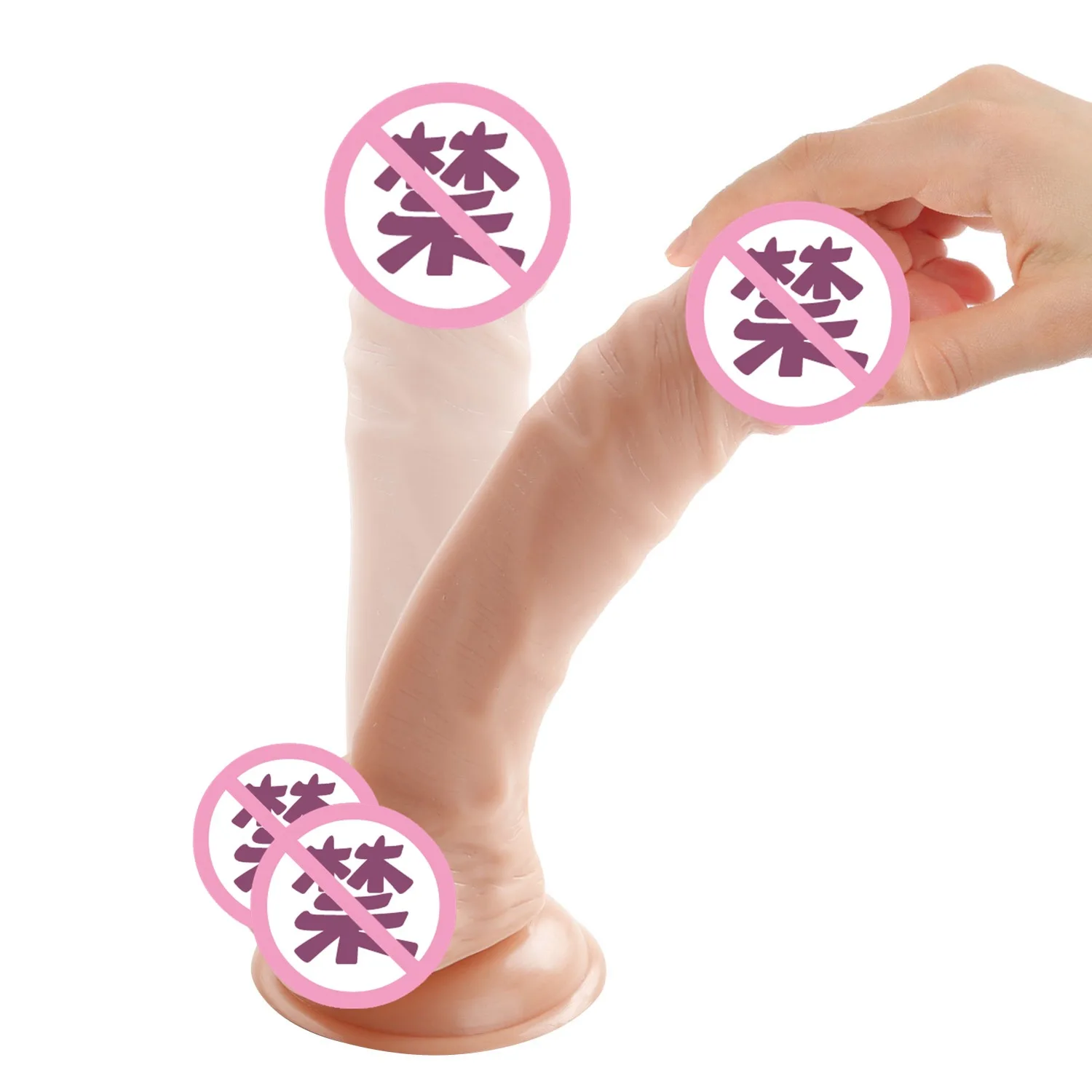 Эротический мягкий реалистичный фаллоимитатор EROKAY на присоске искусственный