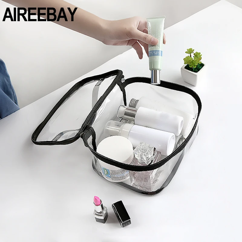 AIREEBAY прозрачные ПВХ Чехлы органайзер для путешествий прозрачная сумка-косметичка