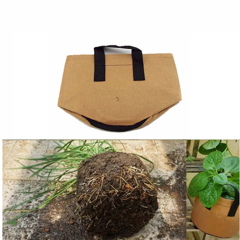 

3 Gallon Grow Bags Garden Non-Woven Aeration Plant Fabric Pot Potato Flower Vegetables Container Growth Planting Pot P1
